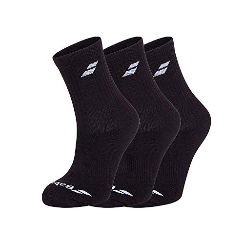 Babolat 3 Pairs Pack Calcetines, Unisex Adulto, Black/Black, 39/42