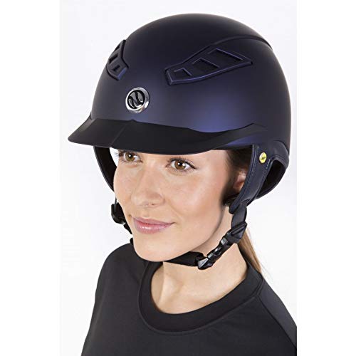 Back on Track EQ3 Lynx Smooth Top - Casco de equitación (talla S, 50-53 cm), color negro, azul o marrón