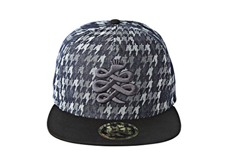 BAEM Fashion Gorra de tela vaquera diseño de patrón de tela Unisex diseño de pata de gallo Gorra de