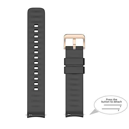 Banda de Reloj Inteligente de 20 mm, Nemheng N1 Smart Watch Correa para Mujer y Hombre, Correas de Repuesto de Reloj de Silicona Ajustable