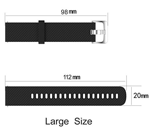 Bandas de repuesto para Garmin Vivoactive 3 / Vivomove / Vivomove HR Fitness Watch 20 mm Correa de silicona suave ajustable Quick Release Accesorio Watchband (Blanco, S)