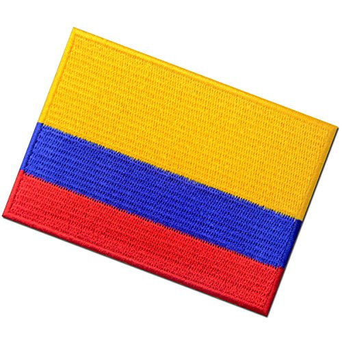 Bandera de Colombia Colombiano Emblema nacional Parche Bordado de Aplicación con Plancha