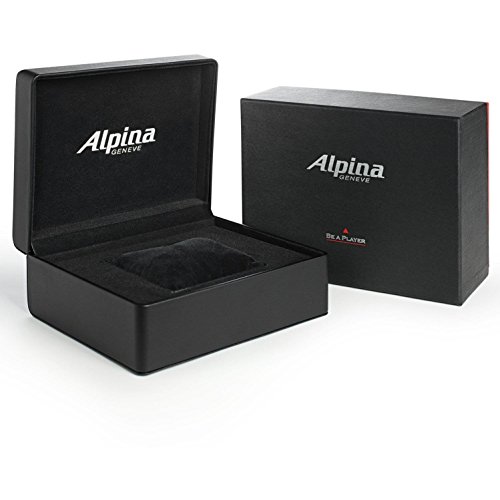 BASHERRY Caja de acero de 45 mm alpina Alpinerx la goma del reloj de cuarzo Al283Lbb5Aq6 para Hombre