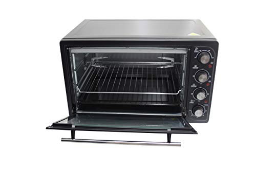 Bastilipo Nápoles Black, Horno de sobremesa de 45 litros, 2.000W, 4 Posiciones, convección y rustidor, Color Negro, 2000 W