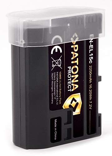 Batería PATONA Protect V1 (2X) EN-EL15c (2250mAh) Compatible con Nikon Z5 Z6 II Z7 II etc.
