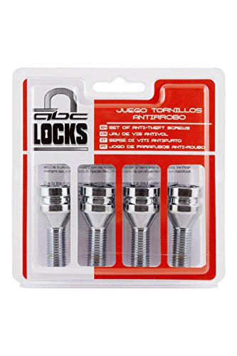 BC Corona TOR9950 Tornillos Antirrobo para Llantas, Negro Cromado, 12 x 150 L26 17/19, Set de 4