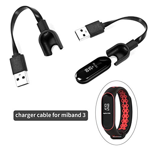 BDIG Correa de Repuesto para Pulsera Xiaomi Mi Band 3, Cable USB y Películas Pantalla Accesorios y Correa para Xiaomi Mi Band 3 (Mi Band 3 Trajes, No Anfitrión)