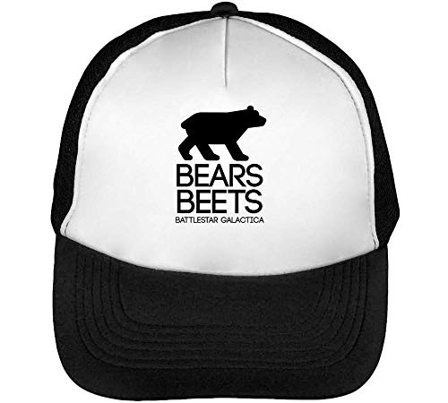 Bears Beets Battlestar Galactica Funny Gorras Hombre Snapback Beisbol Negro Blanco