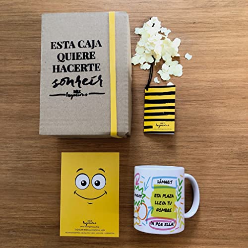 BEE INGENIOUS taza opositor taza opositora taza personalizada con nombre. Opositores regalos para opositores Tazas de desayuno tazas personalizadas (Una plaza es tuya)