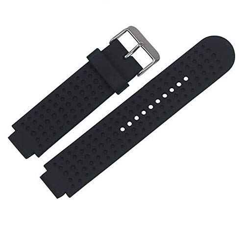 Bemodst Correa Strap para Reloj Garmin Forerunner 220 230 235 630 620 735, Pulsera de Silicona Brazalete de Reemplazo Banda de Repuesto para Hombre Mujer (Negro)