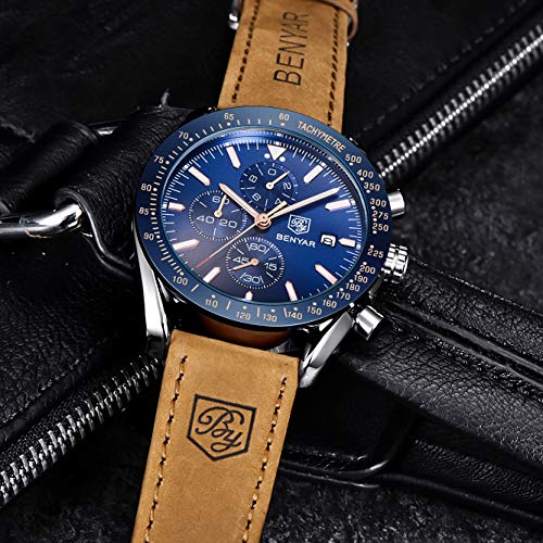 BENYAR Sport Casual Reloj de Pulsera de Cuarzo analógico Impermeable para Hombres