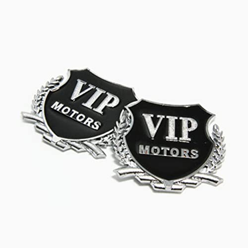 BEOKNL 2pcs Coche Estilo 3D Logo Motores VIP Calcomanía de la Etiqueta for FX35 FX37 EX25 G37 G35 G25 Q50 QX50 EX37 FX45 G20 (Color Name : Silver)