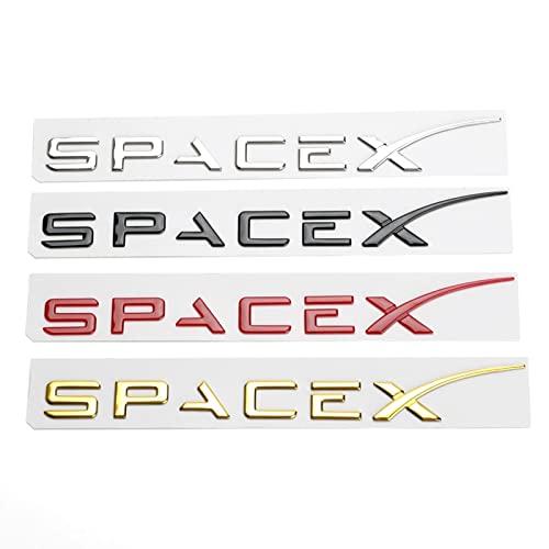 BEOKNL Etiqueta de reemplazo del Logotipo del Logotipo del Tronco del Coche A Modelo 3 XS Logo Dual Motor SpaceX Logo Insignia Forma Etiqueta engomada (Color Name : Dual Motor Hei se)