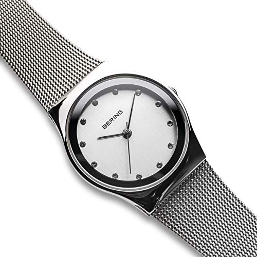 BERING Reloj Analógico Classic Collection para Mujer de Cuarzo con Correa en Acero Inoxidable y Cristal de Zafiro 12927-000
