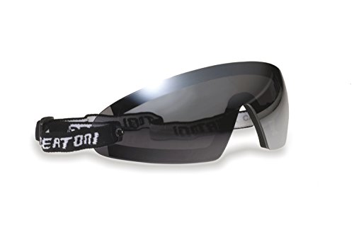 BERTONI Gafas Deportivas AntiVaho Envolventes a Prueba de Viento con Clip Óptico Incluido para Lentes Graduadas - AF79 (Lente Gris)