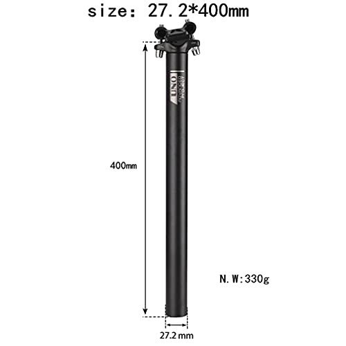 BESNIN Tija Sillin 27.2mm Tija de Sillin 400mm Tija Sillin Bicicleta Tija MTB Tija Sillin Bici Tija Sillín Tija Bicicleta Carretera Aluminio