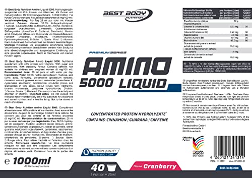 Best Body Nutrition Amino Liquid 5000 Cranberry - 1000 ml