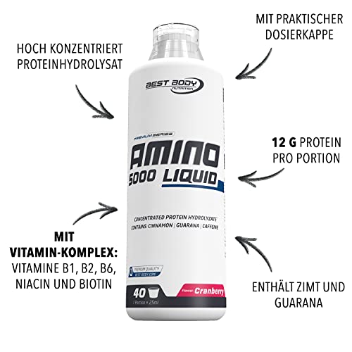 Best Body Nutrition Amino Liquid 5000 Cranberry - 1000 ml