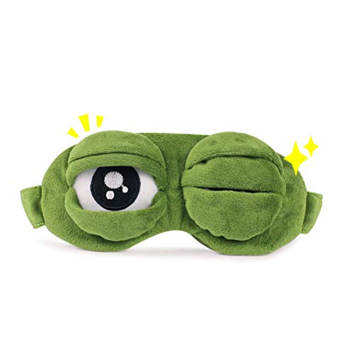 Bestevery Mascarilla para los ojos del sueño de la rana. Bonitas máscaras para los ojos para dormir divertidas. Regalo divertido de cómic creativo
