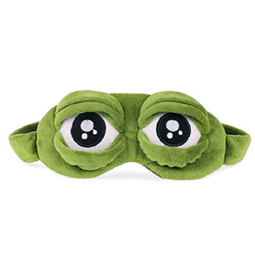 Bestevery Mascarilla para los ojos del sueño de la rana. Bonitas máscaras para los ojos para dormir divertidas. Regalo divertido de cómic creativo
