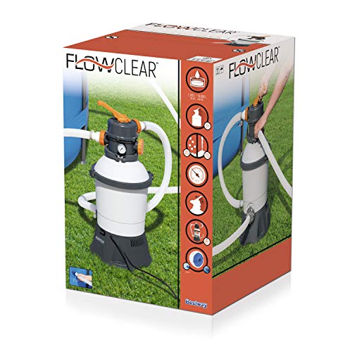 Bestway Flowclear Pool - Filtro de arena con dosificador ChemConnect integrado