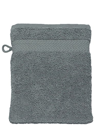 Betz Paquete de 10 Piezas de Manoplas de baño Guantes para lavarse tamaño 16x21 cm Colgador de cordón 100% algodón Premium de Color Gris Antracita y Gris Plata