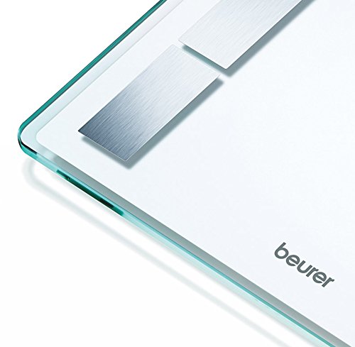 Beurer BG 51 XXL - Báscula de baño diagnóstica, gran plataforma 39 x 30 cm, memoria para 10 usuarios, color blanco