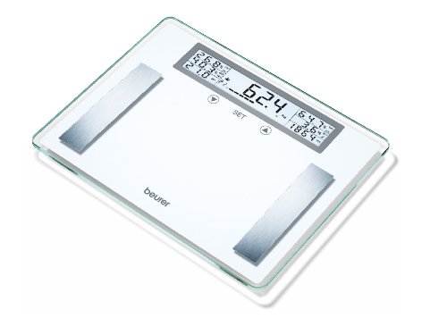 Beurer BG 51 XXL - Báscula de baño diagnóstica, gran plataforma 39 x 30 cm, memoria para 10 usuarios, color blanco