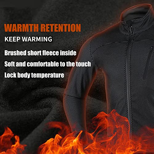 Beylore Hombre Chaqueta de Ciclismo de Invierno Térmica Softshell Impermeable Resistente al Viento Prendas de Abrigo MTB Reflectante y de Alta Visibilidad Transpirable Unisex,Rojo,XL