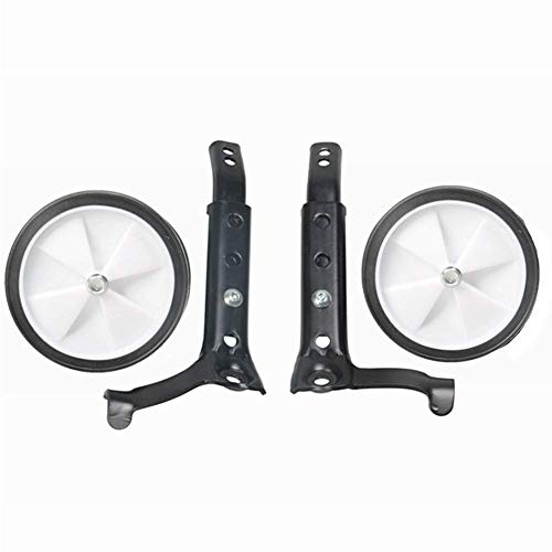 BGY Bicicleta Entrenamiento Ruedas para Niños, Resistente Bicicleta Entrenamiento Ruedas Estabilizadores Montado Kit para 16-18-20-22-24 Pulgadas Bicicleta - Negro, Free Size