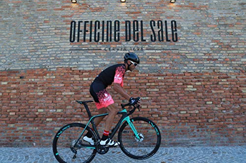 Bianchi Milano Asfalto Calcetines de Ciclismo, Black/Red, XL Regular Unisex Adulto