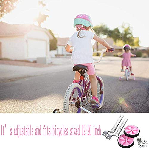 Bicicleta Estabilizador, Niños Entrenamiento Ruedines, 1 Par Ruedas De Entrenamiento, Ruedas Laterales Para Niños, Ruedas de Entrenamiento Ajustables Para Ayudar a Los Principiantes a Practicar