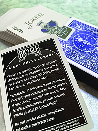 Bicycle Cobalt (Blue) Metal Luxe Playing Card Deck - Version 2