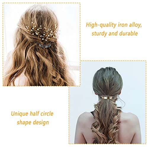 Bigxin 4Pcs Horquilla de Metal Clips de Pelo Mujer, Hebilla de Metal Pelo Pinza de Pelo para Moño, Accesorios para el Cabello niñas para mujeres y niñas (4 colores)