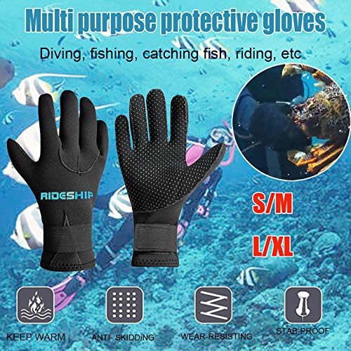 BIKETAFUWY Guantes de neopreno para hombre y mujer, para bucear, bucear, hacer surf, resistentes al frío, impermeables, térmicos, de esquí