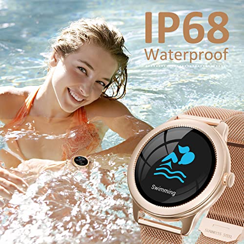 BILIFIT Reloj Inteligente Mujer 24 Modos Deportivos, Smartwatch Mujer IP68 Oxígeno Sanguíneo Presión Arterial Frecuencia Cardíaca Podómetro, Pulsera de Actividad Inteligente