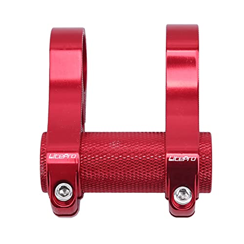 BINCIBH Elevador Manillar Bicicleta Extensión del Manillar de la Bicicleta Ajustable Tallo Doble Plegable Bike Stem Extender Elevador De VáStago De Bicicleta (Color : Red)