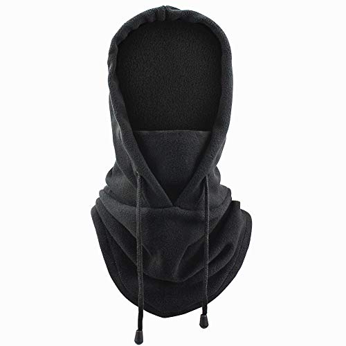 Biqing Balaclava Moto Pasamontañas Máscara Facial Prueba de Viento Máscara Capucha para Invierño Ciclismo Esquí Moto Hombre Mujeres. (Negro)