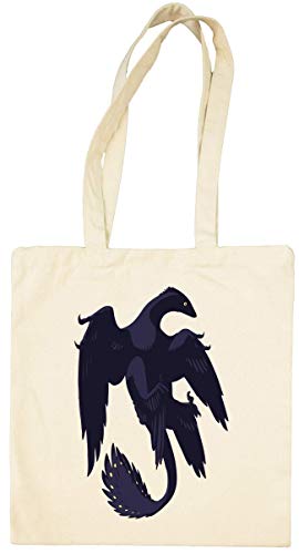 Black Dragon Crow Bolsa Tote Blanca