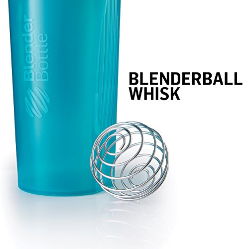 BlenderBottle Classic Loop - Botella Mezcladora de Batidos de proteínas con batidor Blenderball, Negro, 820ml