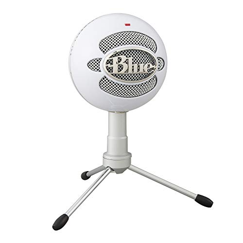 Blue Micrófonos USB Snowball ICE Plug'n Play para grabación, podcasting, broadcasting, streaming de gaming en Twitch, locuciones, vídeos en YouTube en PC y Mac - Blanca