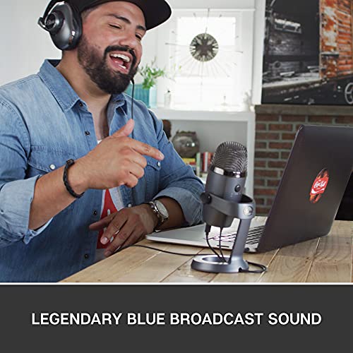 Blue Yeti Nano Micrófono de condensador USB Premium, Grabación, Streaming, Gaming, Podcasting, PC, Mac, Efectos Blue VO!CE, Cardioide y Omnidireccional, Sin Latencia - Gris