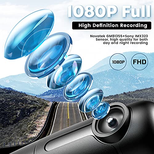 Blueskysea B1W WiFi Mini Cámara del coche Dash cam Grabador de video del vehículo 360 grados Lente giratoria 1080p 30fps G-Sensor Grabación en bucle
