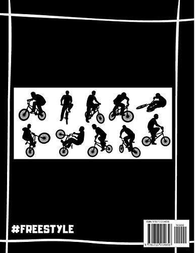 BMX NOTES BOOK: silhouette BMX noir et blanc - A4