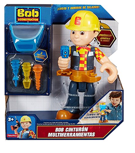 Bob the bulider The Builder Bob cinturón multiherramientas, 28 x 25 x 11 cm (Simba Toys FHF84)