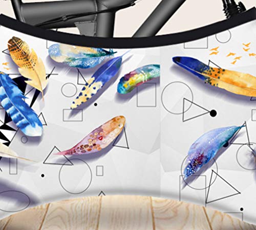 Boceto De Plumas De Colores Geométricos Fundas Para Bicicletas, Funda En Interiores Bicicletas Resistente Contra El Polvo Bicicleta De Montaña Bicicleta Carretera Cubierta De Protección Anti Uv