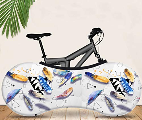 Boceto De Plumas De Colores Geométricos Fundas Para Bicicletas, Funda En Interiores Bicicletas Resistente Contra El Polvo Bicicleta De Montaña Bicicleta Carretera Cubierta De Protección Anti Uv