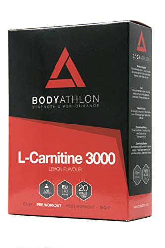 Bodyathlon - L Carnitina 3000 Líquida - Sabor limón - Suplemento Deportivo - Alta concentración - Tonificación - Aumento de Energía - Mejora del rendimiento y la recuperación