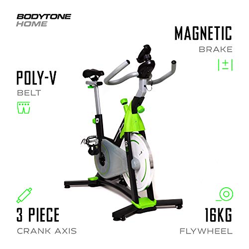 Bodytone - Bicicleta estatica con Bluetooth | Bicicleta Spinning | Indoor Bike Bluetooth |+16Kg | DS15