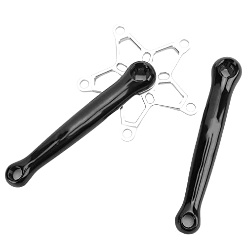 BOLORAMO Juego De Bielas De 170 Mm 130 BCD MTB, Bielas Izquierda Derecha Alto Factor De Seguridad Fiabilidad Resistente con Tranquilidad para Bicicletas De Una Sola Velocidad(Plata)